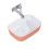 Ceramiczna umywalka nablatowa 46 Reni bicolor white/terra pink mat Elita (RE040460896100)