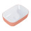 Ceramiczna umywalka nablatowa 46 Reni bicolor white/terra pink mat Elita (RE040460896100)