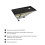 Brodzik prysznicowy prostokątny 80x100 czarny mat Stone Omnires (STONE80/100BL)