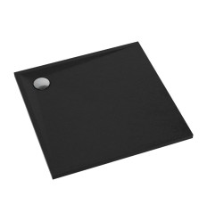 Brodzik prysznicowy 90x90 czarny mat Stone Omnires (STONE90/KBL)