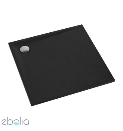 Brodzik prysznicowy kwadratowy 80x80 czarny mat Stone Omnires (STONE80/KBL)