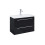 Szafka pod umywalkę 80 cm Kwadro czarny połysk Roca (A857970351)