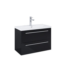 Szafka pod umywalkę 80 cm Kwadro czarny połysk Roca (A857970351)