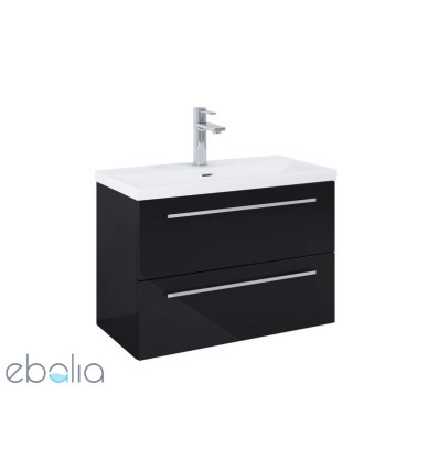 Szafka pod umywalkę 80 cm Kwadro czarny połysk Roca (A857970351)