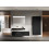 Umywalka ścienna 120 lewa z tworzywa Solid Surface Level whitematt/black matt Elita (RE041461236030)