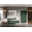 Umywalka ścienna 120 lewa z tworzywa Solid Surface Level white matt/forest green matt Elita (RE041461236200)
