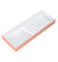 Umywalka ścienna 120 duo z tworzywa Solid Surface Level white matt/terra pink matt Elita (RE041461246020)