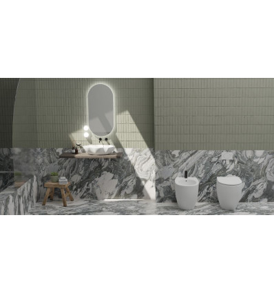Miska wc stojąca rimless biały mat Open Vitruvit RAK Ceramics (OPEVAPRMWA)