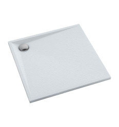 Brodzik prysznicowy 80x80 biały mat Stone Omnires (STONE80/KBM)
