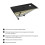Brodzik prysznicowy prostokątny 90x120 czarny mat Stone Omnires (STONE90/120BL)