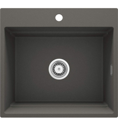 Zlewozmywak granitowy magnetyczny 1-komorowy antracyt metalik Magnetic Deante (ZRM T10A)