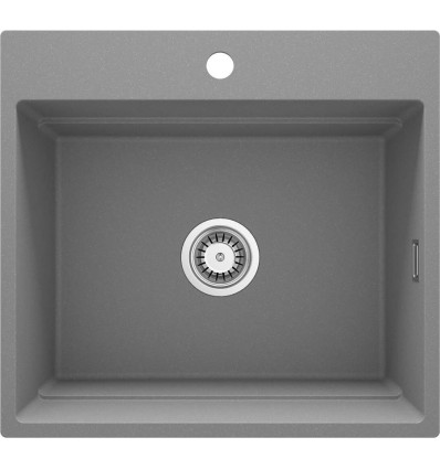 Zlewozmywak granitowy magnetyczny 1-komorowy szary metalik Magnetic Deante (ZRM S10A)