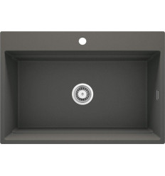 Zlewozmywak granitowy magnetyczny 1-komorowy antracyt metalik Magnetic Deante (ZRM T10B)