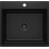 Zlewozmywak granitowy magnetyczny 1-komorowy czarny Magnetic Deante (ZRM N10A)
