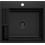 Zlewozmywak granitowy magnetyczny 1-komorowy czarny Magnetic Deante (ZRM N10A)
