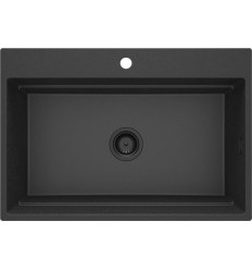 Zlewozmywak granitowy magnetyczny 1-komorowy grafit metalik Magnetic Deante (ZRM G10B)