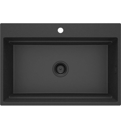 Zlewozmywak granitowy magnetyczny 1-komorowy grafit metalik Magnetic Deante (ZRM G10B)