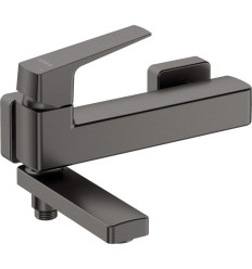 Bateria wannowa ścienna - ze składaną wylewką titanium Blur Deante (BQL D12M)
