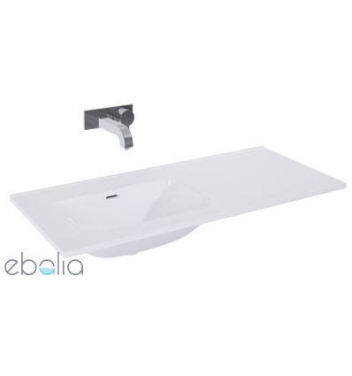 Umywalka ceramiczna 100 (60+40) lewa bez otworu Skappa white Elita (RE041001068060)