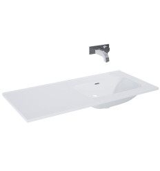 Umywalka ceramiczna 100 (40+60) prawa bez otworu Skappa white Elita (RE041002068060)