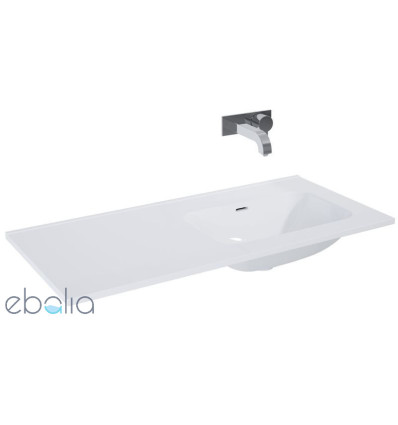 Umywalka ceramiczna 100 (40+60) prawa bez otworu Skappa white Elita (RE041002068060)