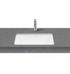Umywalka 48x36,5 cm podblatowa z powłoką SmartClean prostokątna biała Drammen Oltens (40606000)