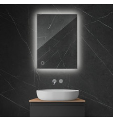 Lustro 60x80 cm prostokątne z oświetleniem LED i systemem Klarglas Nordlis Oltens (64115000)
