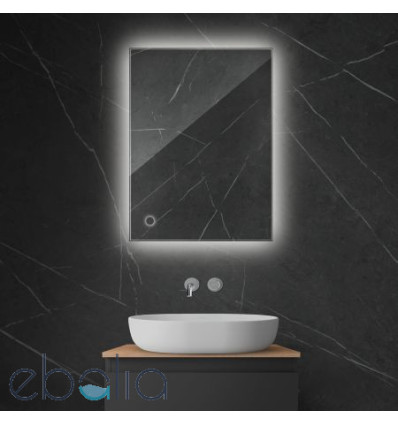 Lustro 60x80 cm prostokątne z oświetleniem LED i systemem Klarglas Nordlis Oltens (64115000)