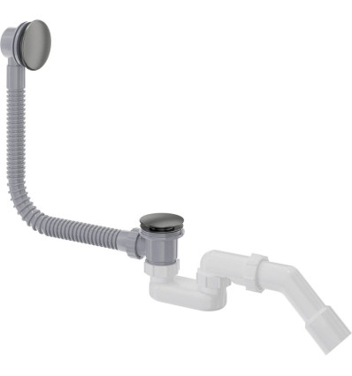 Syfon do wanny click-clack z przelewem Titanium Prizma Deante (NHC D57B)