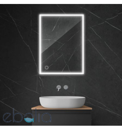 Lustro 60x80 cm prostokątne z oświetleniem LED i systemem Klarglas Nordlis Oltens (64105000)