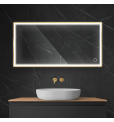 Lustro 60x120 cm prostokątne z oświetleniem LED i systemem Klarglas Nordlis Oltens (64107800)