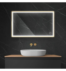 Lustro 60x100 cm prostokątne z oświetleniem LED i systemem Klarglas Nordlis Oltens (64106800)