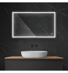 Lustro 60x100 cm prostokątne z oświetleniem LED i systemem Klarglas Nordlis Oltens (64106300)