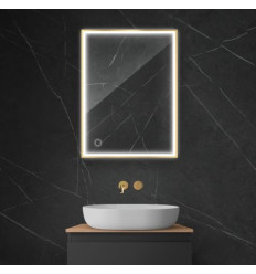 Lustro 60x80 cm prostokątne z oświetleniem LED i systemem Klarglas Nordlis Oltens (64105800)