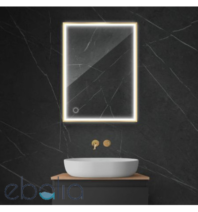 Lustro 60x80 cm prostokątne z oświetleniem LED i systemem Klarglas Nordlis Oltens (64105800)