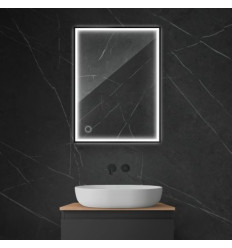 Lustro 60x80 cm prostokątne z oświetleniem LED i systemem Klarglas Nordlis Oltens (64105300)