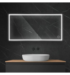 Lustro 60x120 cm prostokątne z oświetleniem LED i systemem Klarglas Nordlis Oltens (64107300)
