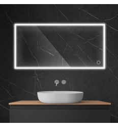 Lustro 60x120 cm prostokątne z oświetleniem LED i systemem Klarglas Nordlis Oltens (64107000)