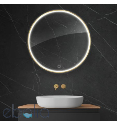 Lustro 80 cm okrągłe z oświetleniem LED i systemem Klarglas Nordlis Oltens (64101800)