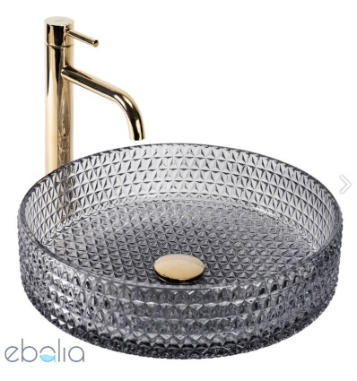 Umywalka nablatowa Cristal Grey 39 Rea (REA-U8880)