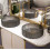 Umywalka nablatowa Cristal Grey 39 Rea (REA-U8880)
