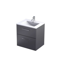 Szafka z umywalką 60 grafit mat Geo Oristo (KI01-ZD2S-60-6)