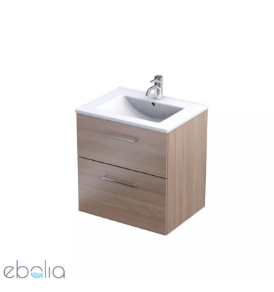 Szafka z umywalką 60 dąb urban jasny Geo Oristo (KI01-ZD2S-60-81)