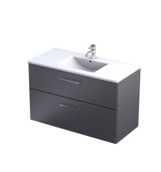 Szafka z umywalką 100 Grafit mat Geo Oristo (KI01-ZD2S-100-6)