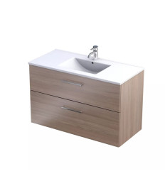 Szafka z umywalką 100 dąb urban jasny Geo Oristo (KI01-ZD2S-100-81)