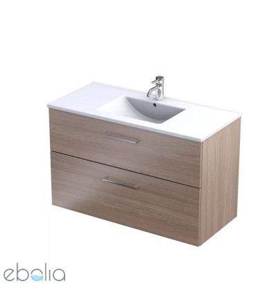 Szafka z umywalką 100 dąb urban jasny Geo Oristo (KI01-ZD2S-100-81)