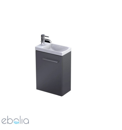 Szafka z umywalką 40 grafit mat Geo Oristo (KI01-ZD1D-40-6)