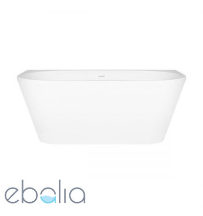 Wanna wolnostojąca 150x70 cm przyścienna z pokrywą odpływu biały połysk/czarny mat (12018000 + 09002300) Delva Oltens