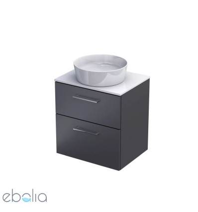Szafka z blatem 60 grafit mat Geo Oristo (KI01-ZB2S-60-6)