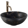 Umywalka nablatowa Stella Black Marble Brush Rea (REA-U9086)